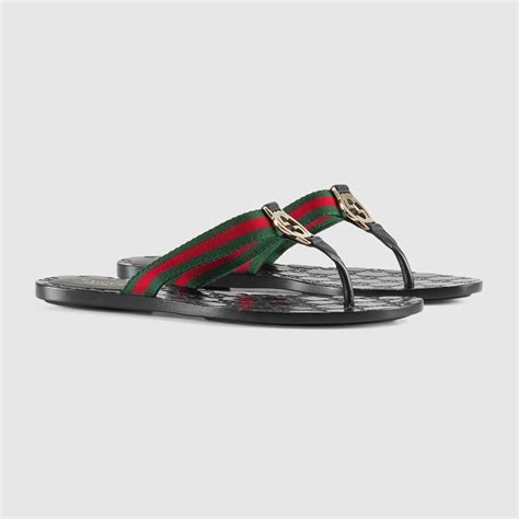 gucci gg suede cage thong sandals|Gucci unisex sandals.